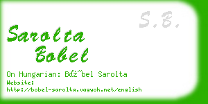 sarolta bobel business card